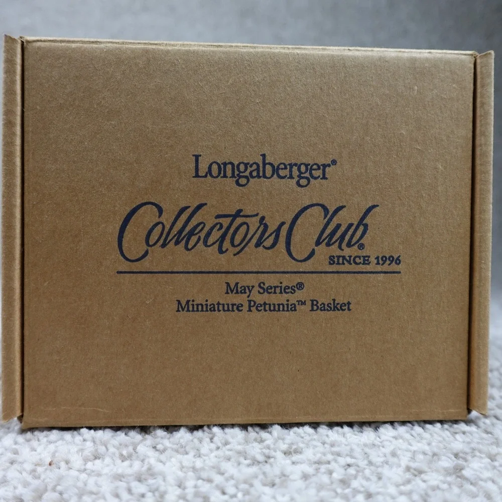 Longaberger 2007 Collectors Club May Series Miniature Petunia Basket Set Boxed
